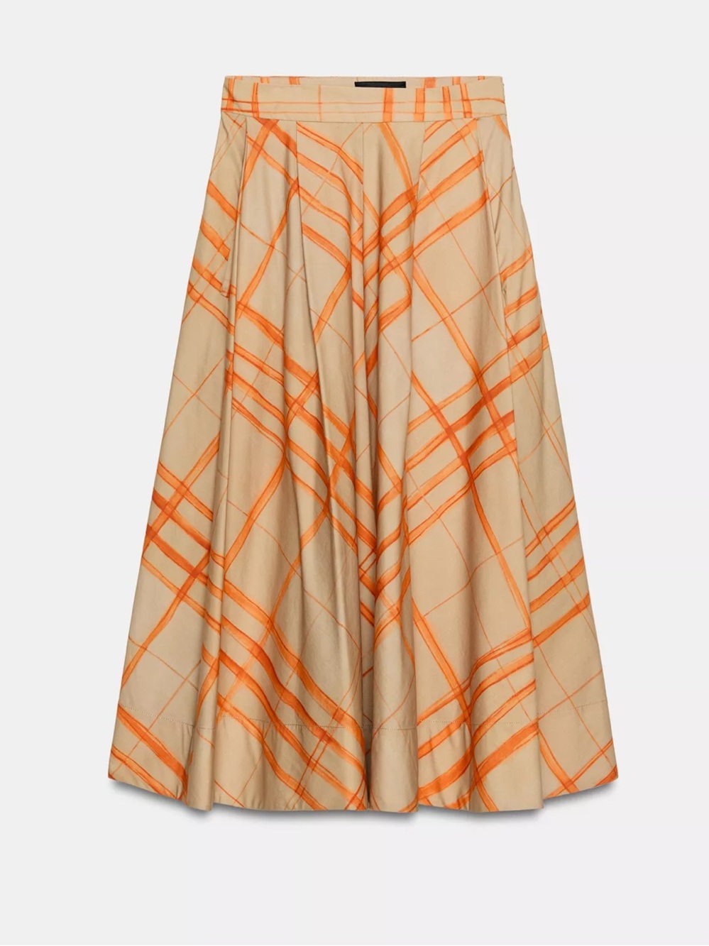 Zara Plaid Cape Midi Skirt With Side Pockets - Picture 4 of 12